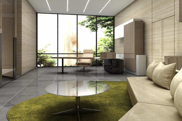 丰台创新产业中总裁办公室装修效果图